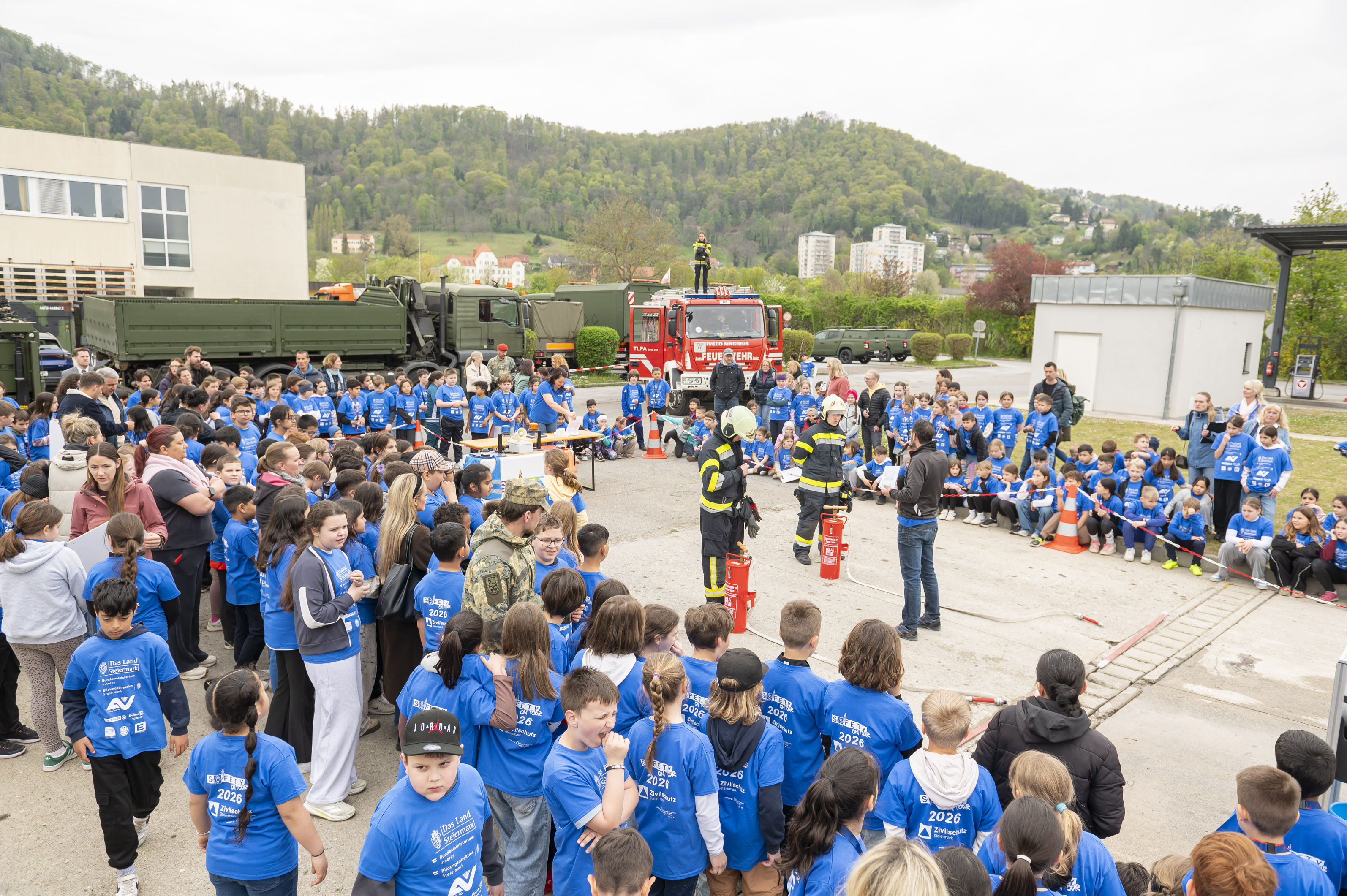 Die Gablenz-Kaserne war schon oft Ort der Kindersicherheitsolympiade. © Stadt Graz/Foto Fischer Die Gablenz-Kaserne war schon oft Ort der Kindersicherheitsolympiade.